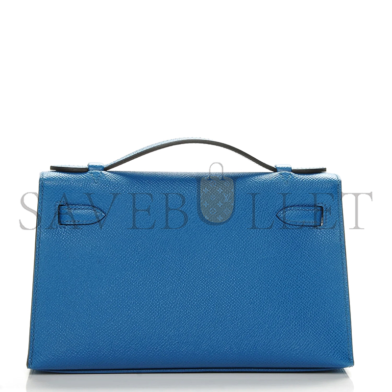 H**me5 master kelly pochette epsom bleu izmir palladium hardware (22*14*7cm)